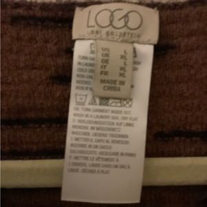 LOGO by Lori Goldstein, Reversible Eyelash Sweater Cardigan
Bordeaux. Large